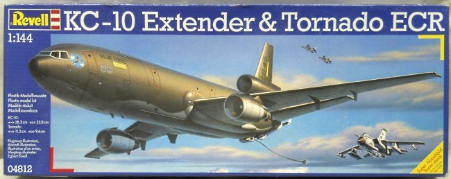 Revell 1/144 McDonnell Douglas KC-10 (DC-10) Extender Tanker with Torando ECR (KC-10 - 434th Refueling Wing Barksdale CA / Tornado - Jabo G32 Einsatzgeschwader 1 - 1995), 04812 plastic model kit